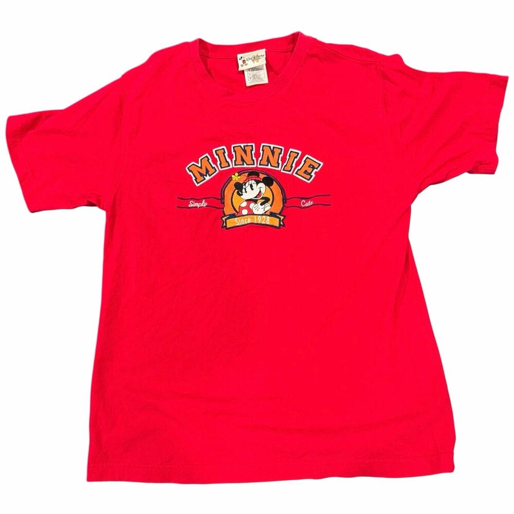 Vintage 90s Y2K Minnie Walt Disney World Embroidered Tshirt - Medium